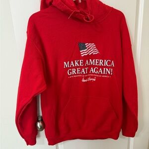 Gildan Red Hoodie with Flag Design